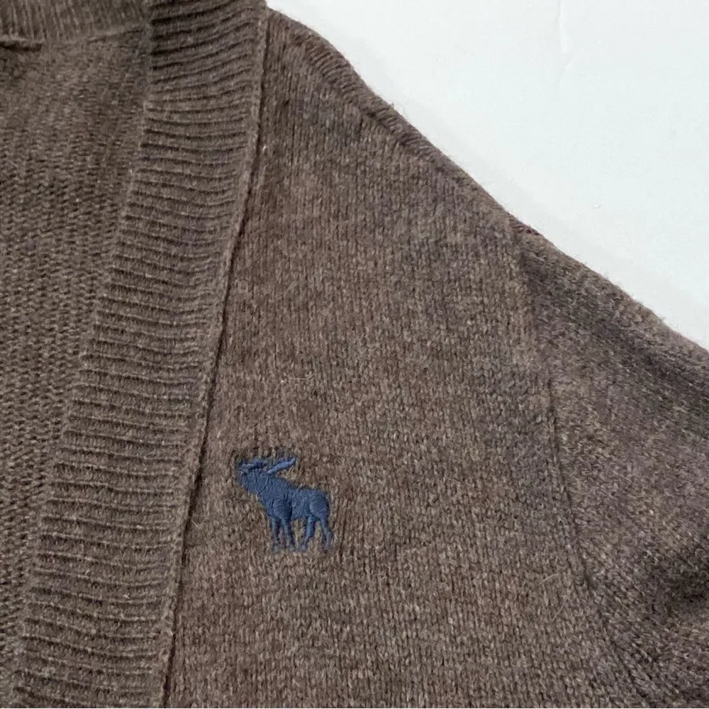 Abercrombie and Fitch Dark Brown Wool/Rabbit Hair Blend Cardigan Women's Size S